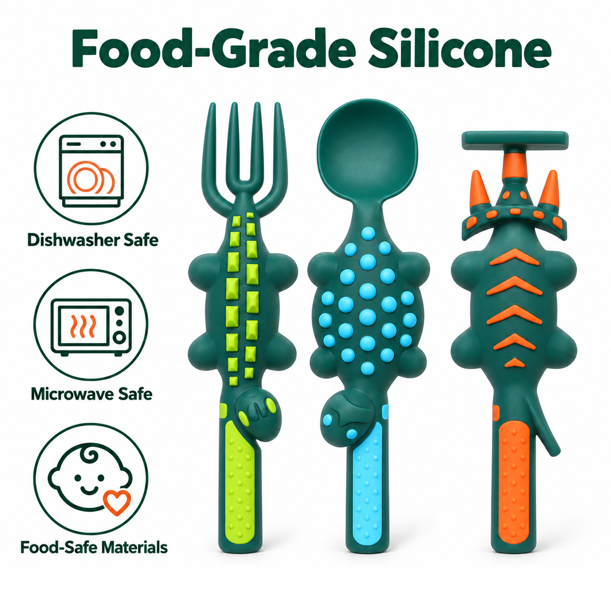 DinoBites | Dinosaur Plate & Utensil Set
