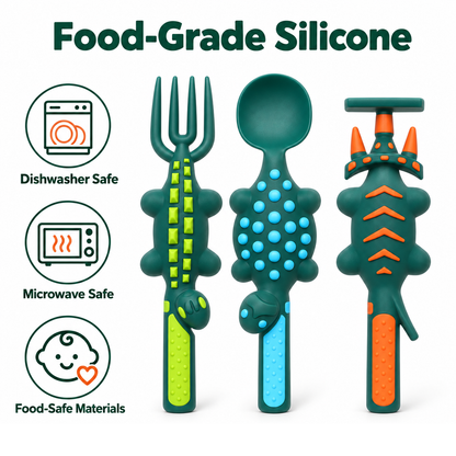DinoBites | Dinosaur Plate & Utensil Set