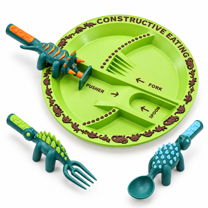 DinoBites | Dinosaur Plate & Utensil Set